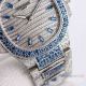 Luxury Replica Patek Philippe Nautilus 35.2mm Blue Sapphire Diamond Watch (3)_th.jpg